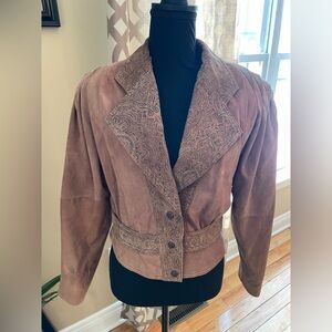 VTG Global Identity GIII Leather Aviator Jacket Women’s Size Small Brown